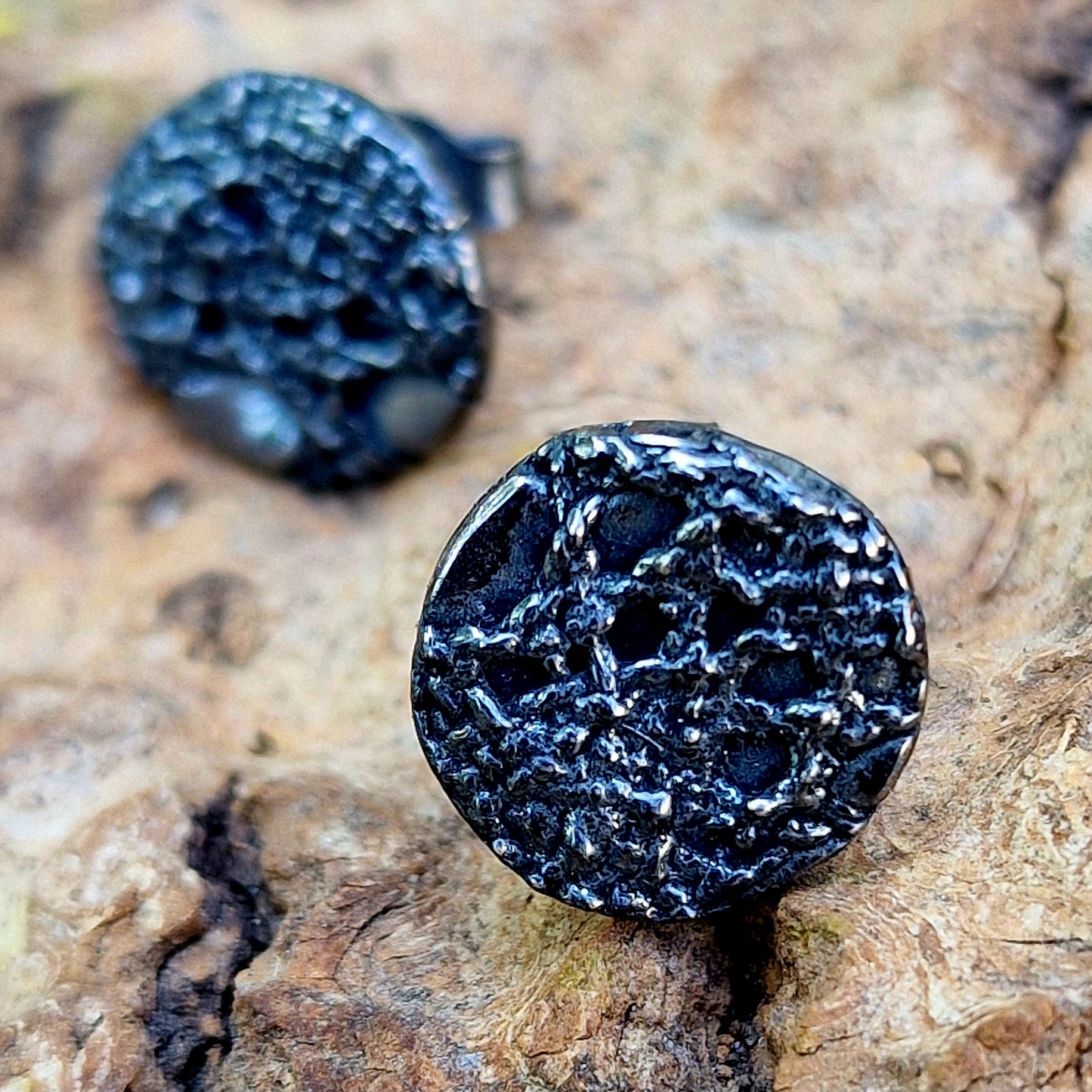 Ohrstecker schwarze Spitze