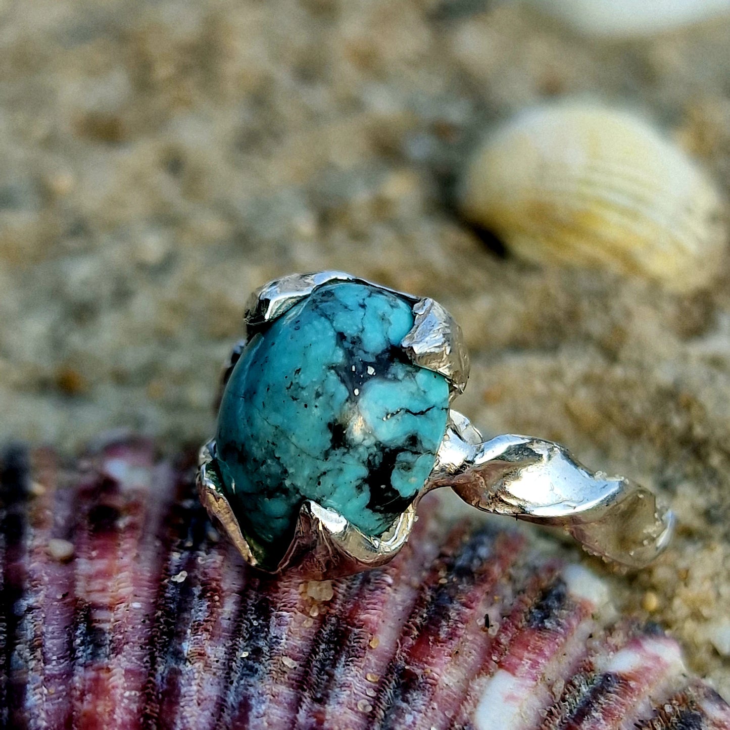 Türkis Ring Größe 61