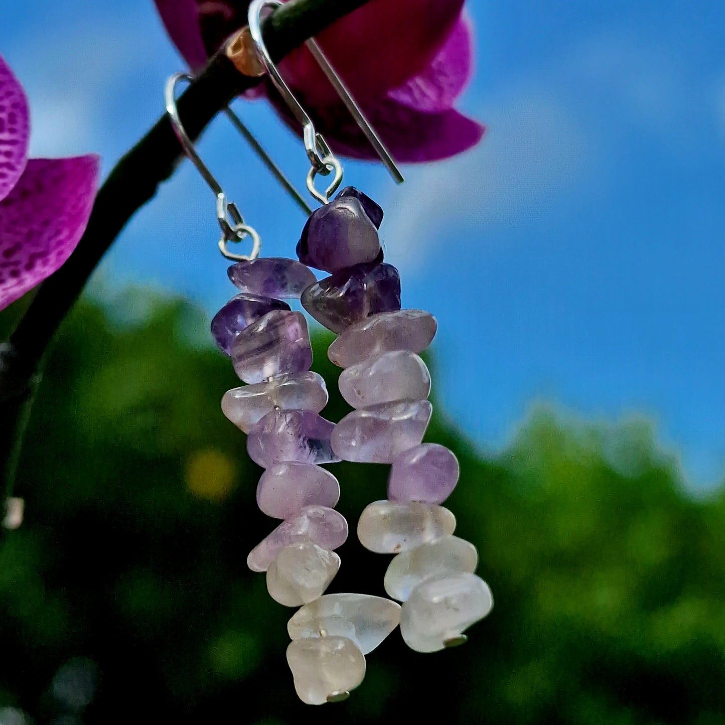 Ohrhänger Amethyst Pebbles