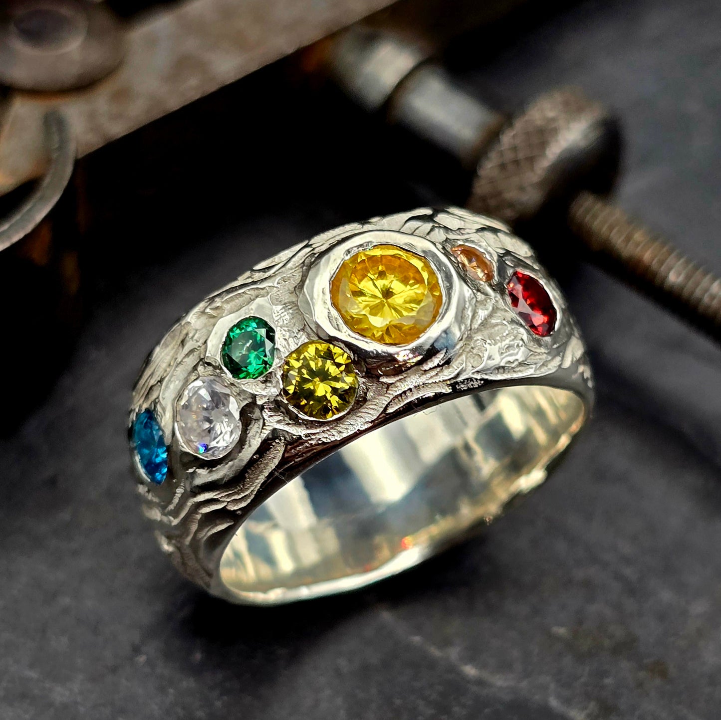 Regenbogen Ring Größe 59/60