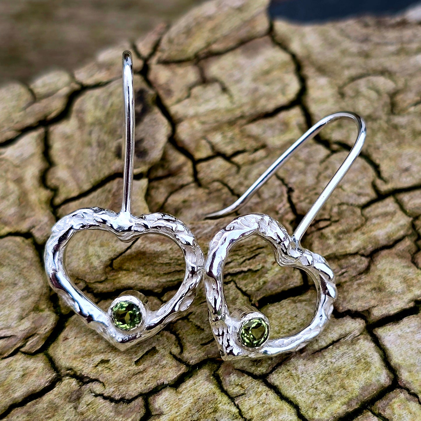 Peridot Ohrhänger Silber Unikat