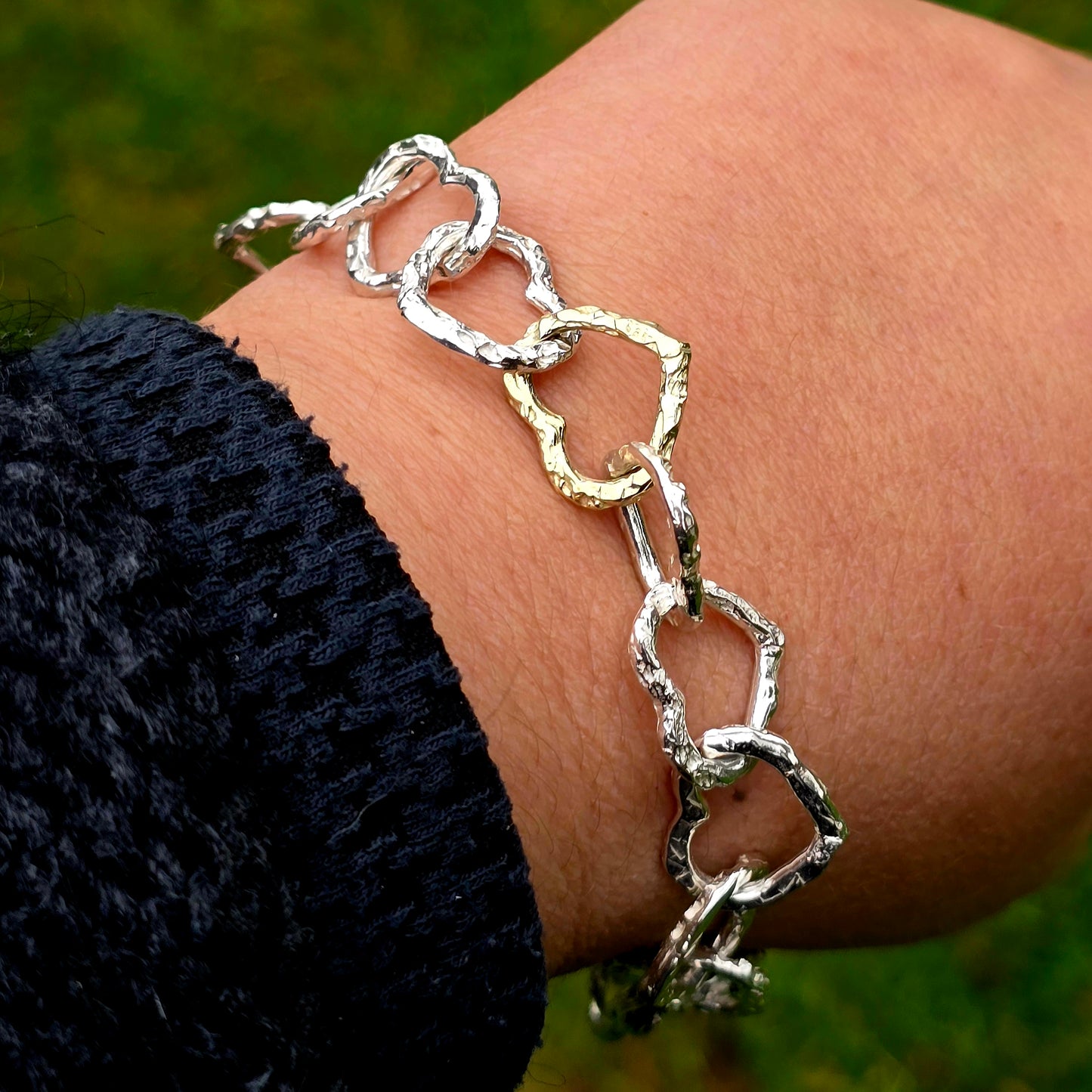 Küstenherz Armband mit Goldherz