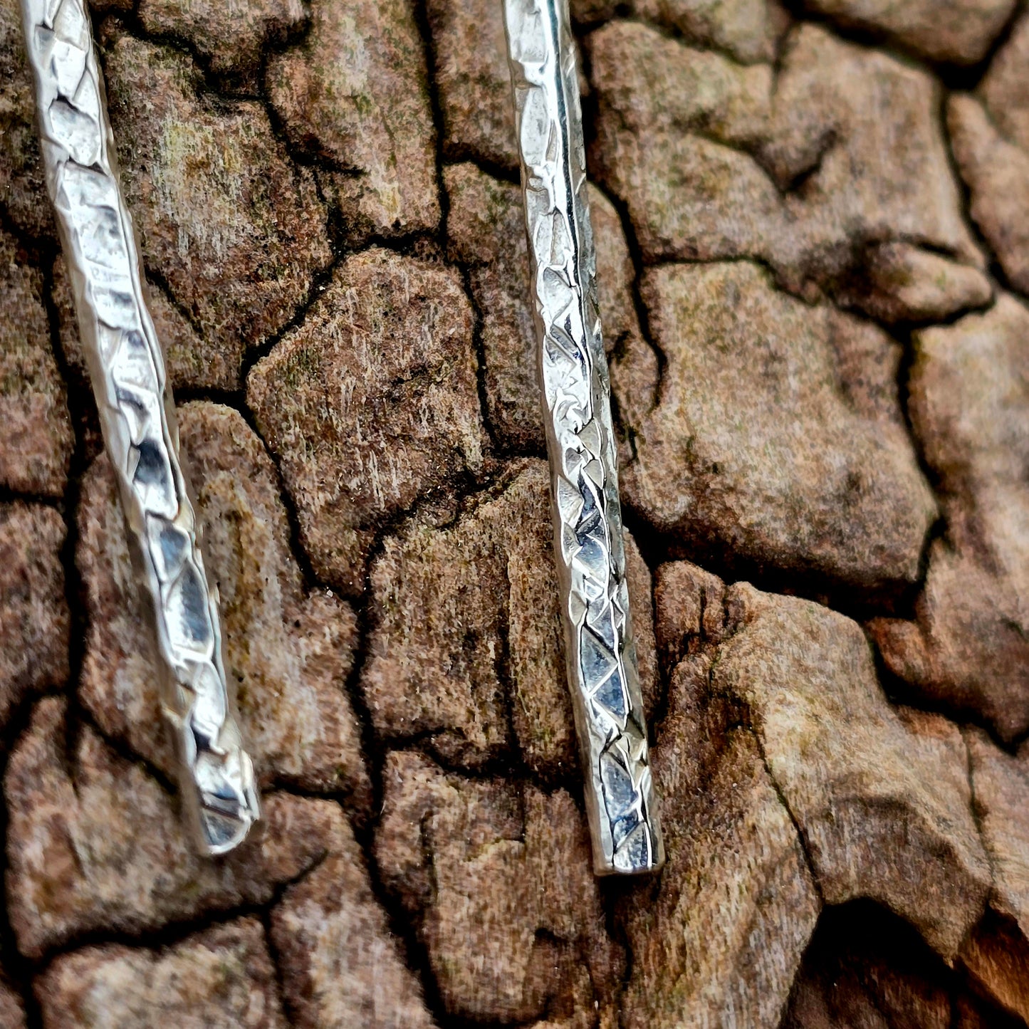 Küsten Ohrhänger Pur – handgeschmiedete Stabohrringe aus 925 Silber