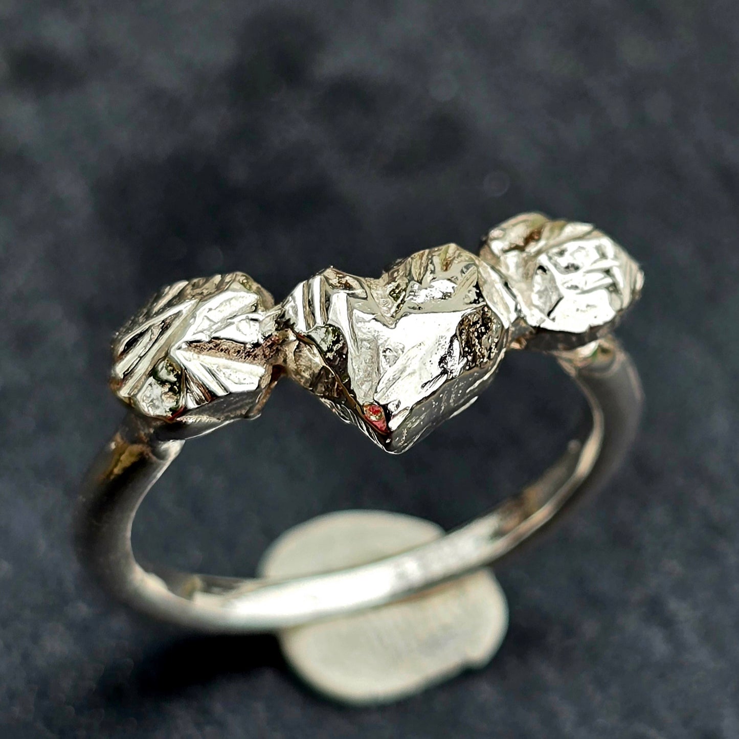 Herz Ring Rustikal Silber Größe 60