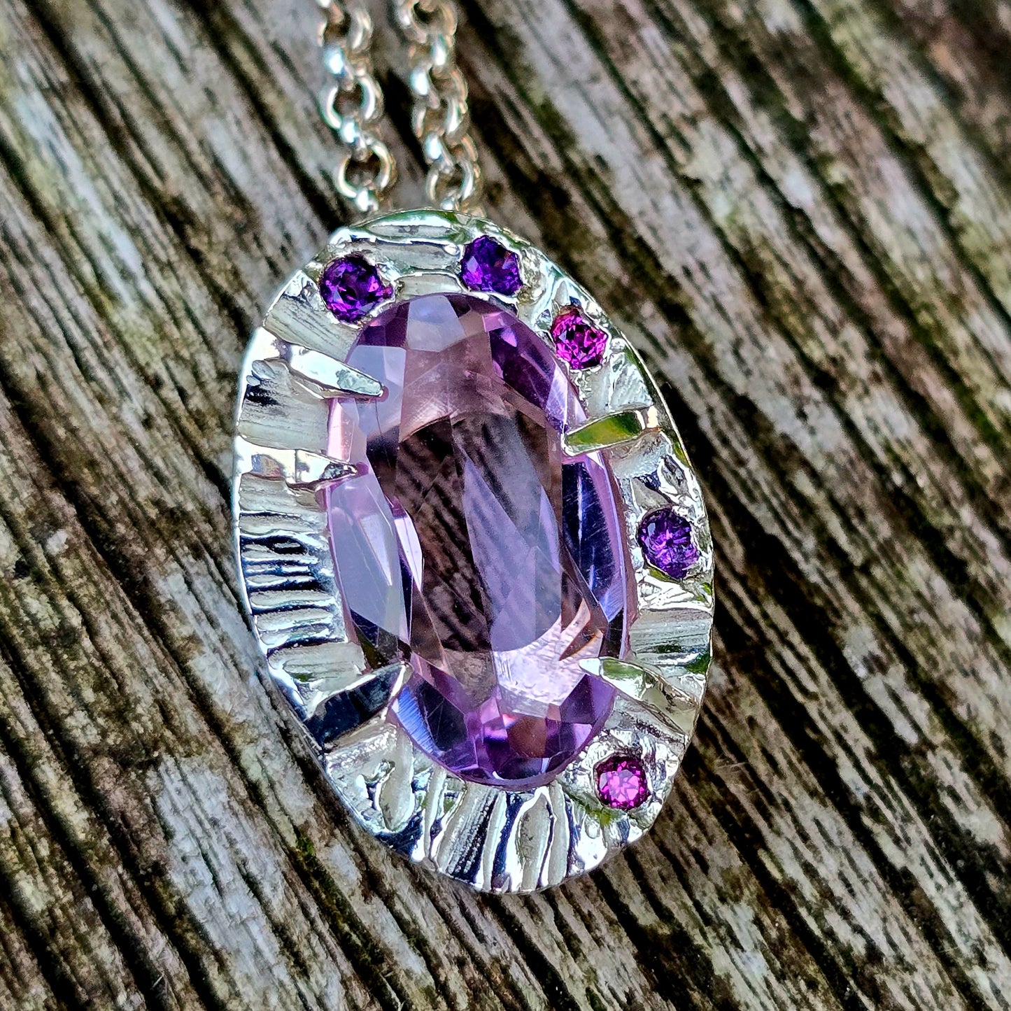 Amethyst Anhänger in 925 Silber