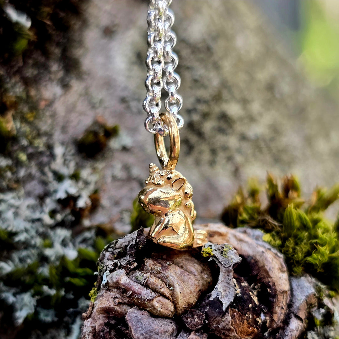 Einhorn Anhänger 585 Gold | zart und knuddelig Mini | handgemacht 7mm
