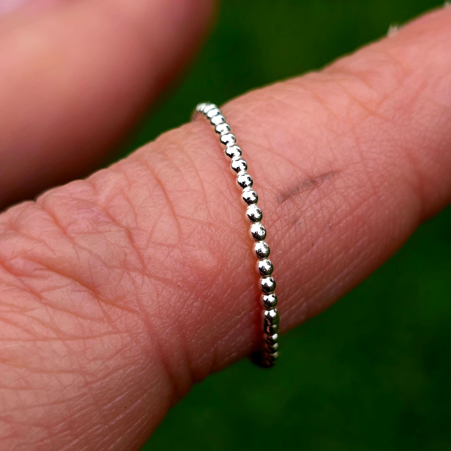 Perlring 1,3 mm – zarter Silberring