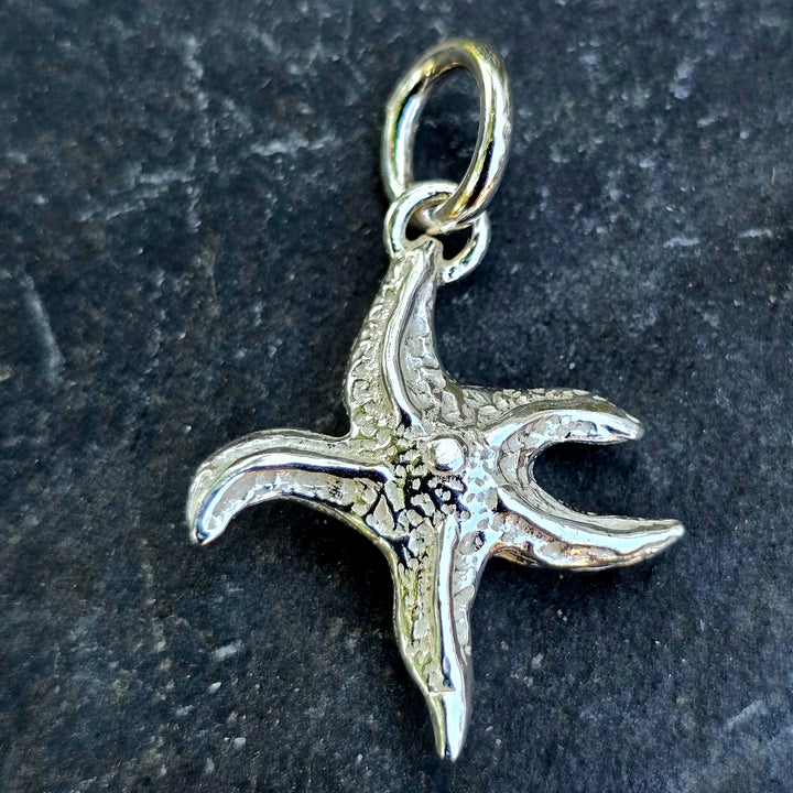 Seestern-Anhänger  handmodelliert, 925 Sterling Silber, 20 mm